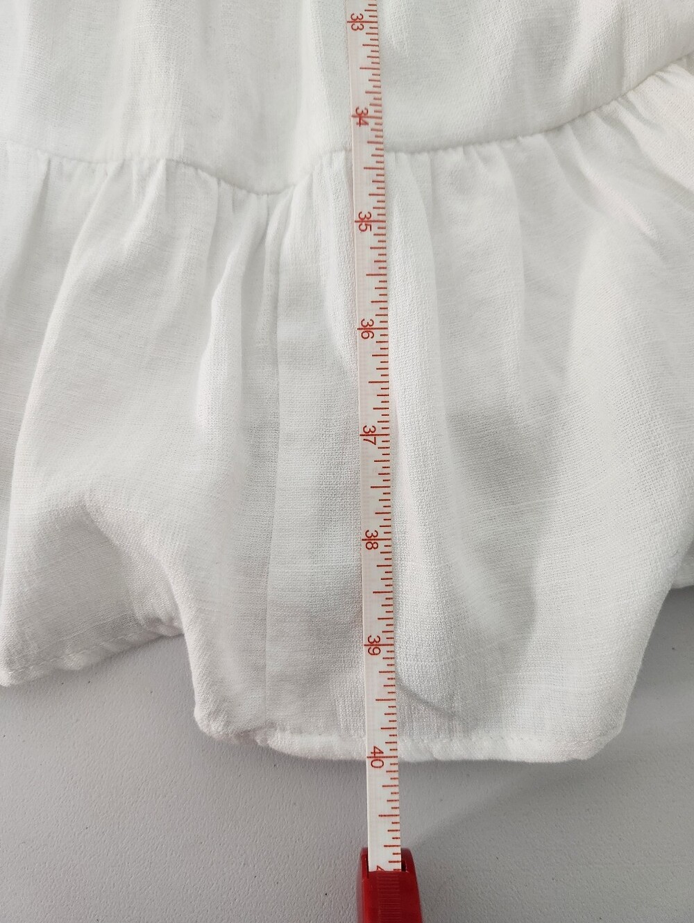 ARULA White Sundress with Blue and Green Floral Embroidery, Size 2x - Picture 9 of 11